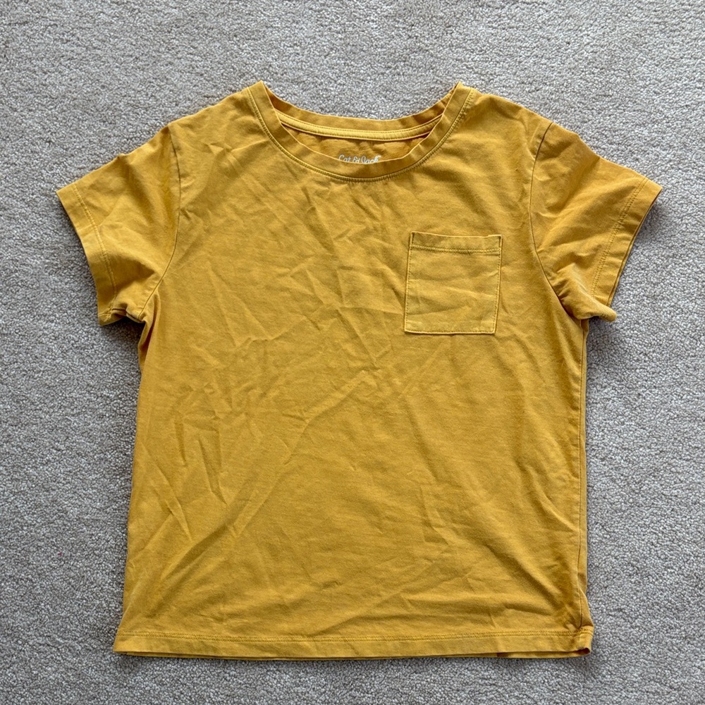 Kids' Short Sleeve Pocket Tee - Mustard Yellow
